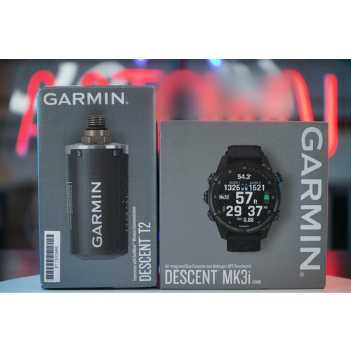Garmin Descent Mk3i 43 mm Carbon Gray DLC Titanium with Black Silicone Band and Descent T2 Transceiver 24802800₽