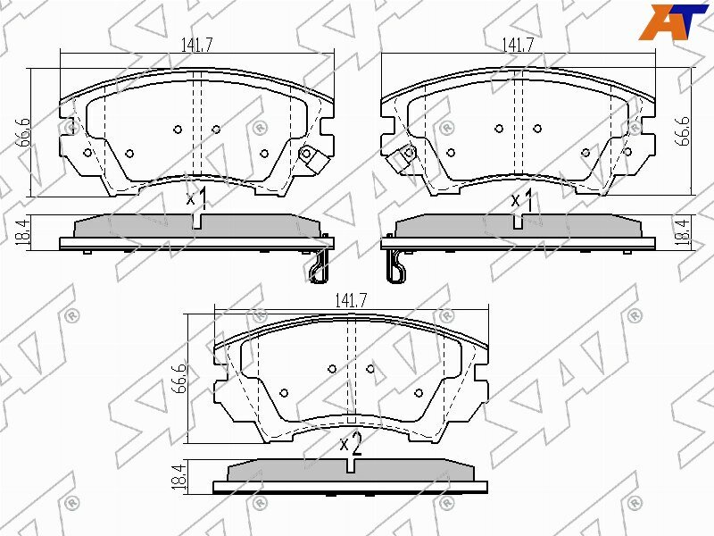 Колодки тормозные перед OPEL ASTRA J SAT ST-1605232