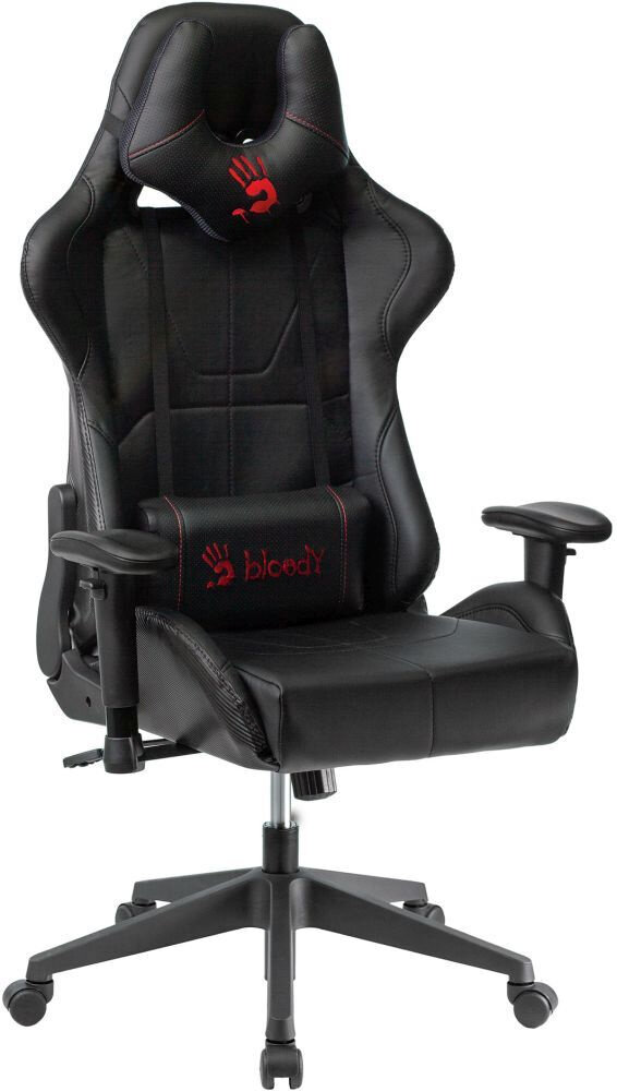 Кресло игровое A4Tech Bloody GC-500 черный эко. кожа крестов.