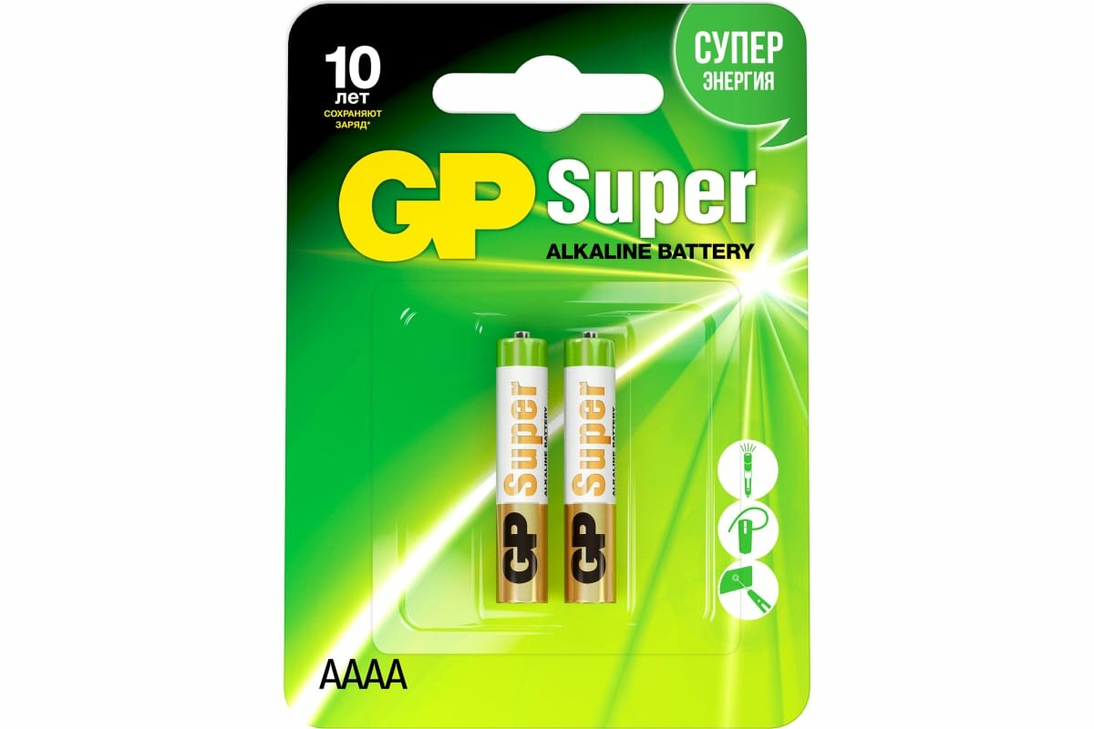 GP Алкалиновые батарейки super alkaline 25а аааa - 2 шт. на блистере 25A-2CR2 25A-2CR2 26074433