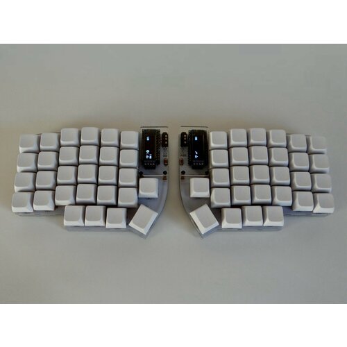 Lily58 Pro Bluetooth - беспроводная ортолинейная механическая сплит-клавиатура с LED-дисплеем свитчи Outemu Silent 1759900₽