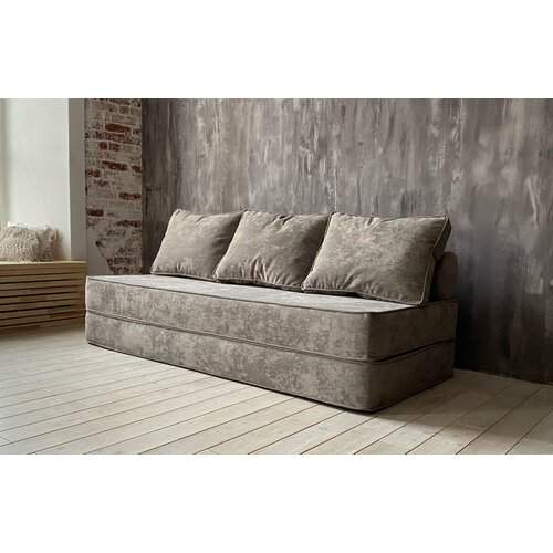 Бескаркасный диван, раскладной, SoftRest Д1 80х40, 2 места, (160х200), велюр