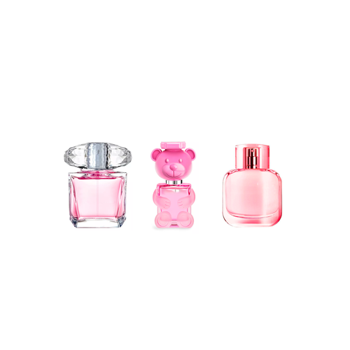 напиток газ candy can bubble gum sparkling drink 330мл ж б Подарочный набор для него по мотивам Versace Bright Crystal, Moschino Toy 2 Bubble Gum, Lacoste L.12.12 Pour Elle Sparkling 3 по 5 мл