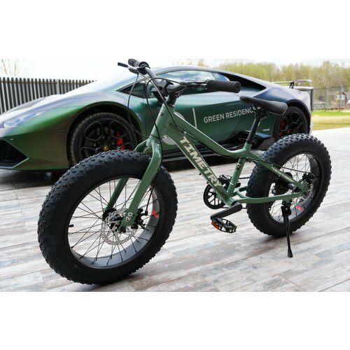 Велосипед фэтбайк Fatbike Time Try TT2157s 20 Алюминиевая рама 12 зеленый глянец 26500₽