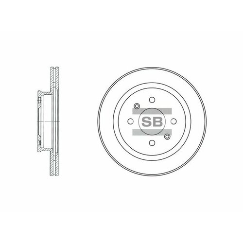 Диск тормозной передний вентилируемый HYUNDAI GETZ (2002-2011) SD1021