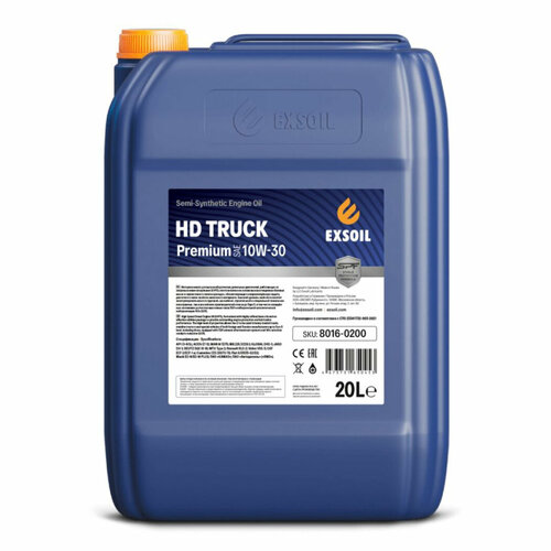 Масло моторное 10W-30 полусинтетическое EXSOIL HD TRUCK Premium 20л