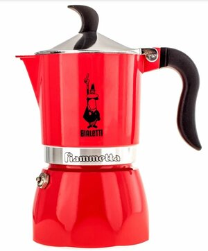 Гейзерная кофеварка Bialetti Fiammetta, 120 мл, 120 мл, красный