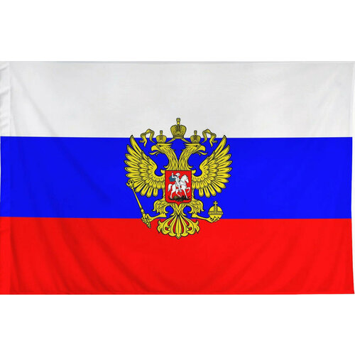 Флаг России, Триколор, Герб, 90*140см