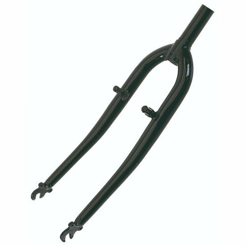 Вилка велосипедная жесткая 26 для V-Brake тормозов резьбовая стальная черная (5-392778)