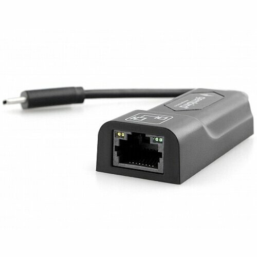 Сетевая карта RJ-45 Gembird NIC-U6 USB3.0 на LAN Ethernet кабель адаптер - чёрный сетевая карта rj 45 orient u3cl 1000 usb3 0 type c на lan ethernet кабель адаптер rtl8153 win10 linux mac os