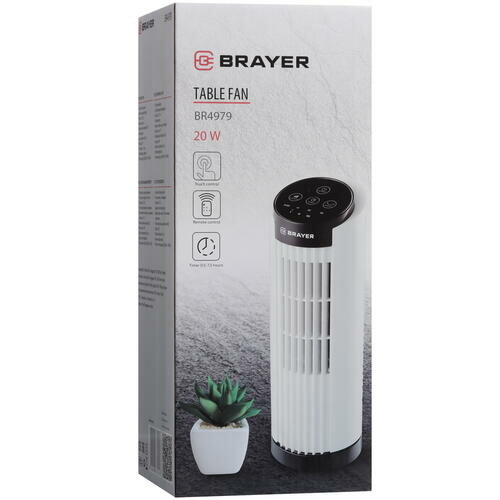 Настольный вентилятор BRAYER BR4979 вращение корпуса , пульт ДУ, таймер - фотография № 19