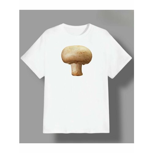 Футболка гриб, размер L, белый мужская футболка волшебный гриб l белый