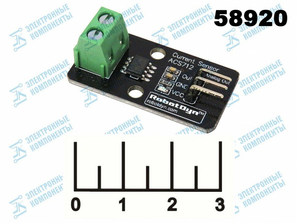 Радиоконструктор Arduino датчик тока 20A ACS712