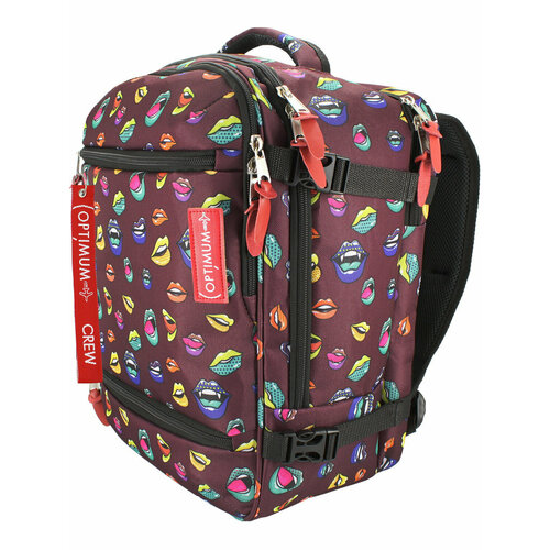 Рюкзак для путешествий дорожный ручная кладь 40х30х20 Смартавиа ЮТэйр Wizz Air, губы