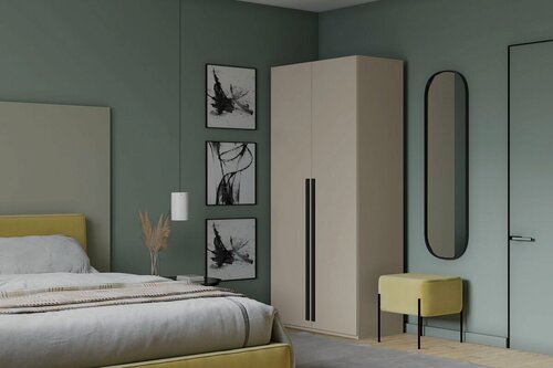 Изображение товара Шкаф распашной МебельЛэнд24 Лорена Пакс - 2 Кашемир 120x40x220 бежевый для одежды двухдверный