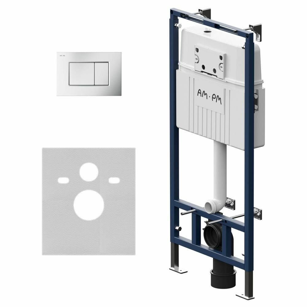 I012710.0231 MasterFit инсталляция для подвесного унитаза с клавишей ProC S, мат. хром