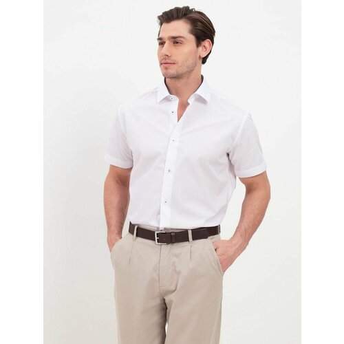 Рубашка GREG, размер 42, белый эластичная рубашка с коротким рукавом playa regular fit на пуговицах faherty