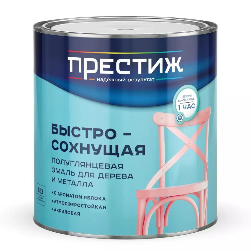 Эмаль Престиж аромат яблока акриловая полуглянцевая белая 1.9 кг
