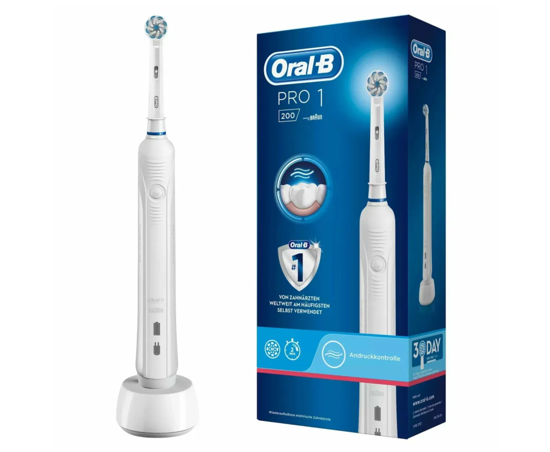 Электрическая зубная щетка Oral-B Pro 1 200 Sensitive Clean, белая