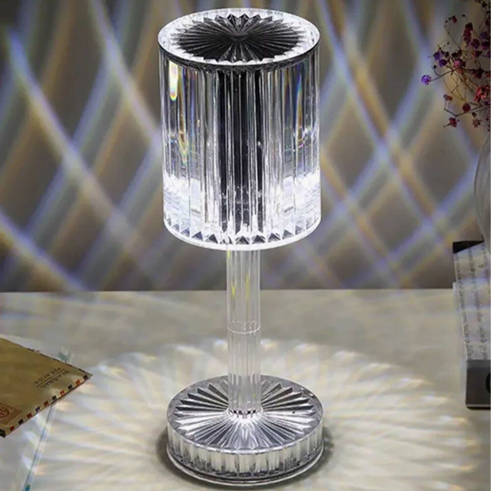 Ночник-светильник светодиодный кристалл настольная лампа