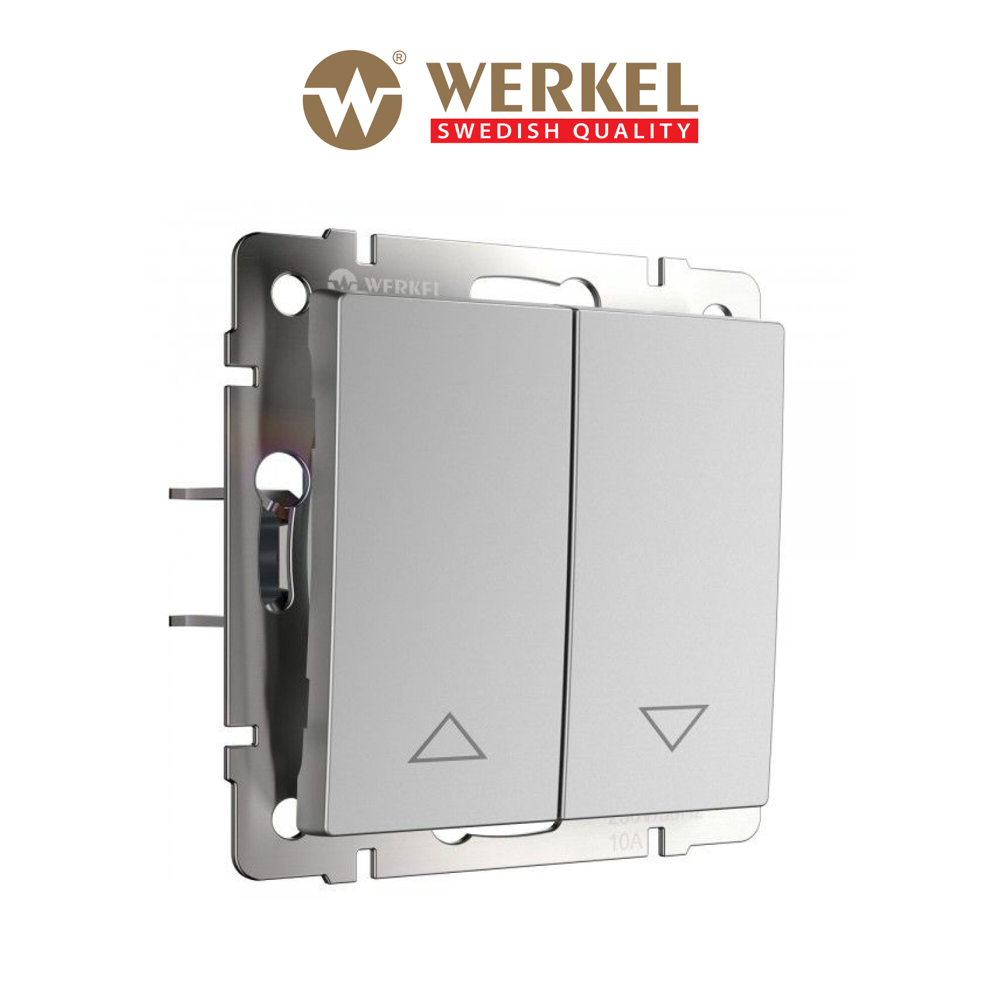 Выключатель жалюзи Werkel W1124506 серебряный IP20