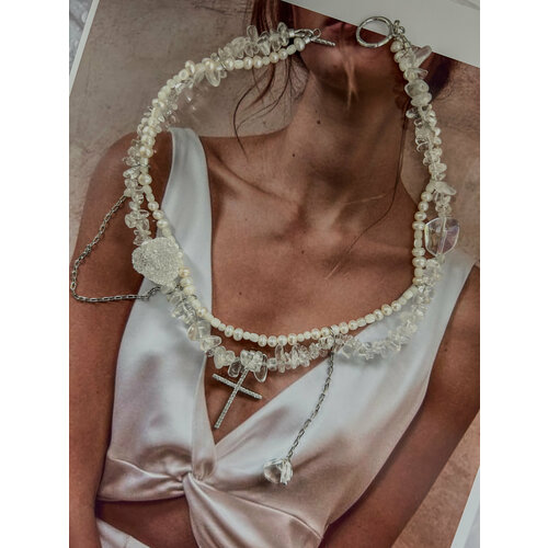 Колье Sweet Honey jewelry, длина 23 см, бесцветный