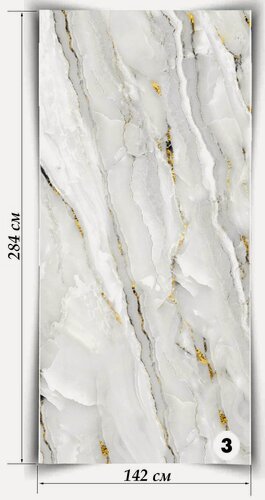 Изображение товара Гибкий Мрамор Калакатта Роял, лист 142х284 см, 4,033 кв. м, толщина 2 мм, подходит для наружной и внутренней отделки, экологичный, состоит из натуральной мраморной кроошки