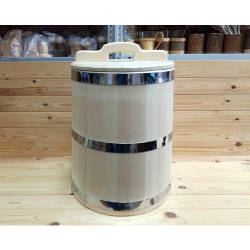 Кадка из кедра 40 л обручи из оцинкованной стали 11300₽