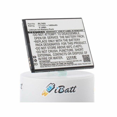 Аккумуляторная батарея iBatt iB-BL7405-M916 1400mAh.