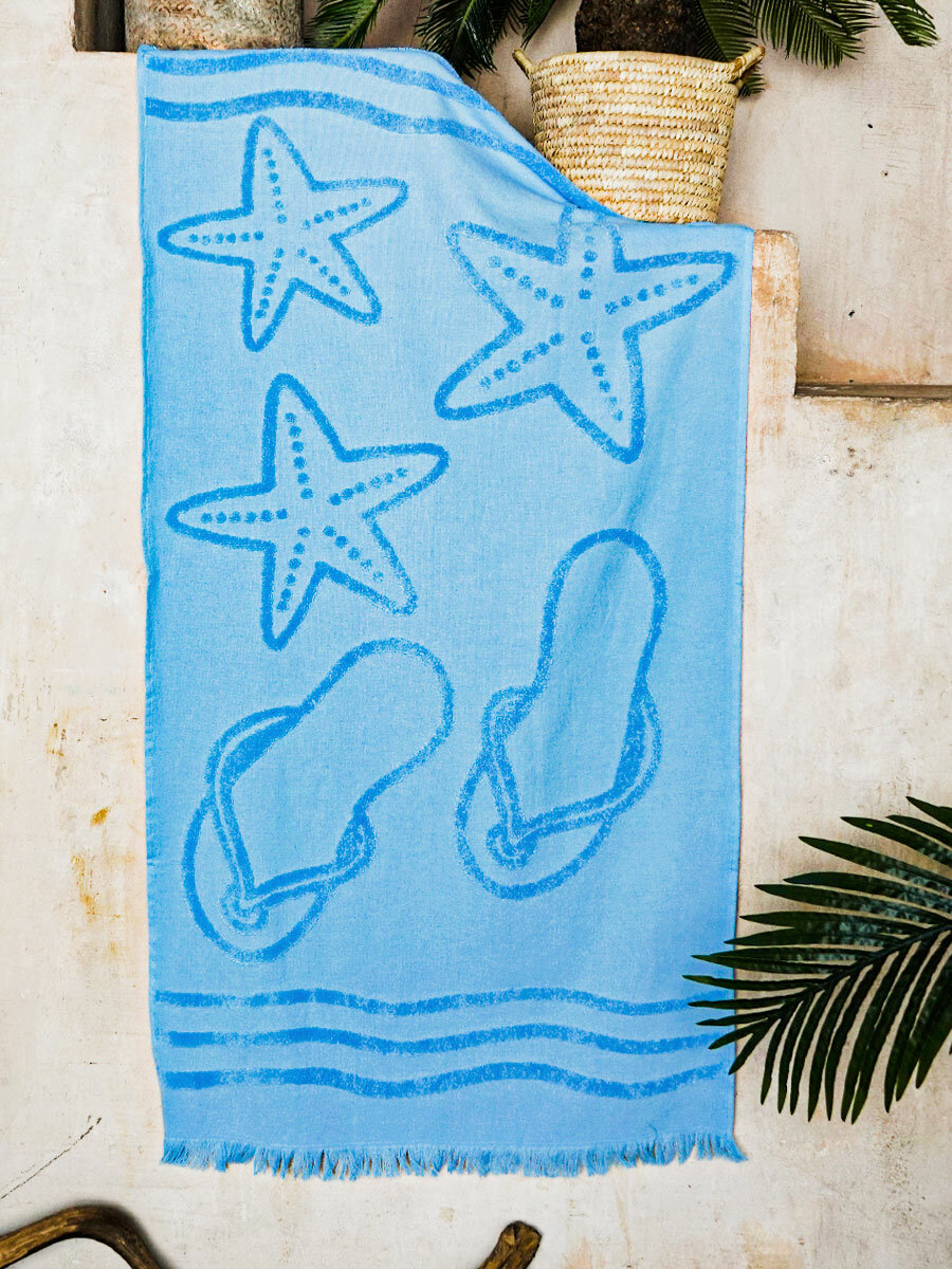 Полотенце пляжное Safia Sea Star 100х150 см, голубой