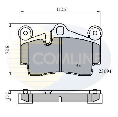 Колодки тормозные дисковые зад Comline CBP01316