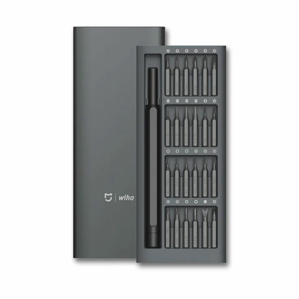 Отвертка с насадками Xiaomi Mijia Wiha Screwdriver Set 24 in1 Kit MJJXLSD002QW (черный) — фото 1