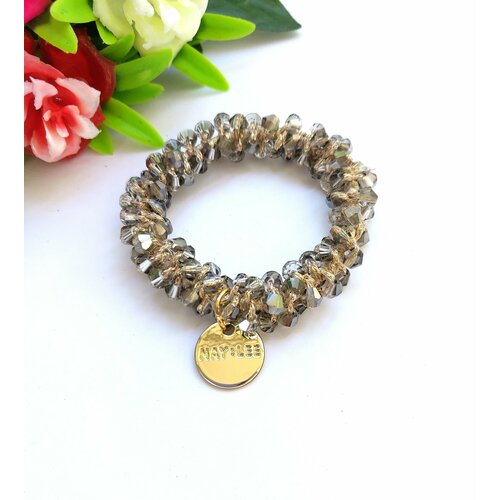 Красивая резинка браслет с бусинами, резиночка украшение для волос для девочек и женщин