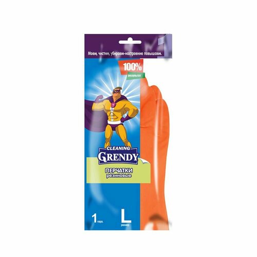 Grendy Перчатки резиновые с хлопковым напылением размер L 342₽