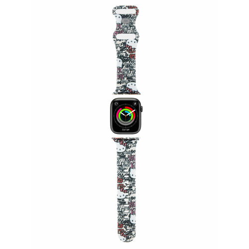 Hello Kitty для Apple Watch 414038 mm ремешок Liquid silicone Graffiti Tags Beige 1790₽