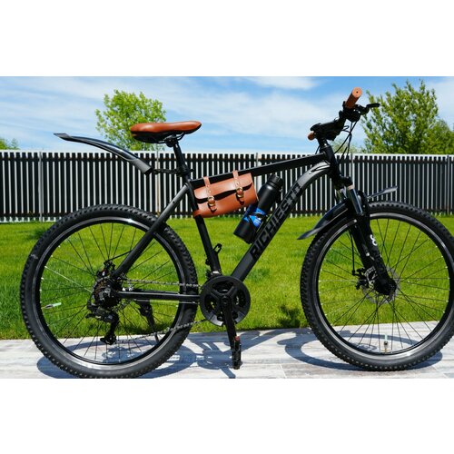 Велосипед горный Richiesto 26 Алюминиевая рама Спортивный Для активного отдыха модель 2024 года черный с коричневым 25100₽