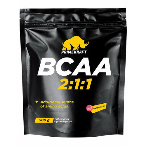 Незаменимые аминокислоты Prime Kraft BCAA 2:1:1 - 500 г, арбуз