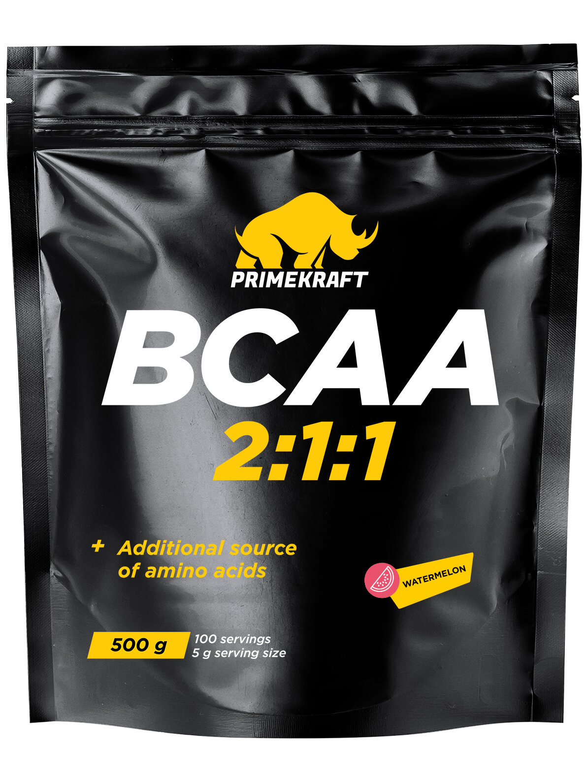 Аминокислоты БЦАА Prime Kraft BCAA 2:1:1 - 500 грамм, арбуз