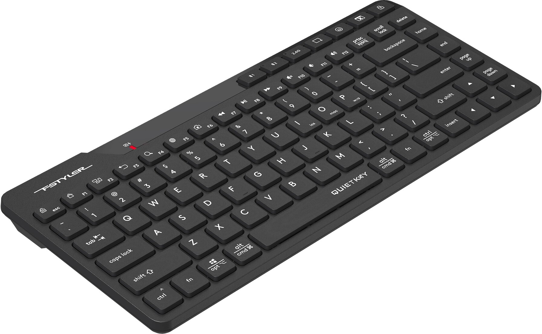 Клавиатура A4Tech Fstyler FBK26C AS черный USB беспроводная BT/Radio slim Multimedia (FBK26C AS) — фото 1