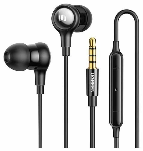 Проводные наушники UGREEN EP103 Wired Earphones with 3.5mm Черный