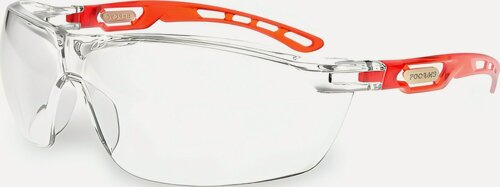 Изображение товара Очки защитные РОСОМЗ Версус О58 SUPER, поликарбонат, прозрачные, красные