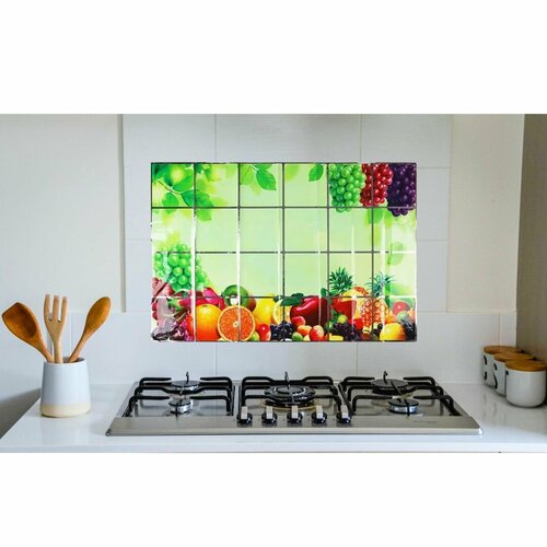 Декоративная самоклеящаяся наклейка фартук на кафель ПВХ 60х90см 1 шт 379₽