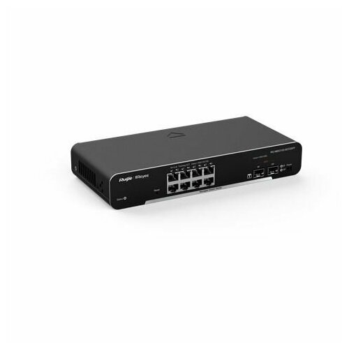 Ruijie Reyee 8-Port Gigabit L2 Managed Switch, 8 Gigabit RJ45 Ports,2 SFP Slots, Desktop Steel Case