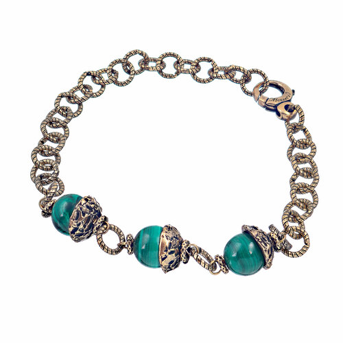 Браслет Alcozer & J, малахит, размер 23.5 см