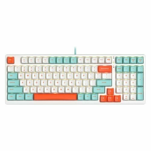 Клавиатура A4TECH Fstyler FS300, USB, белый [fs300 panda snorklening]