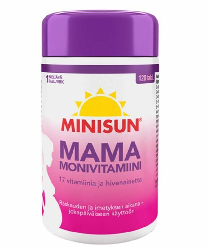 Комплекс витаминов Minisun Mama Минисан мама 120 таб Финляндия