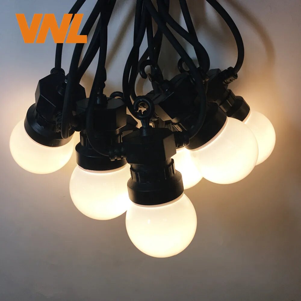 Светодиодная гирлянда VNL 13 м 20X G50 тёплый белый