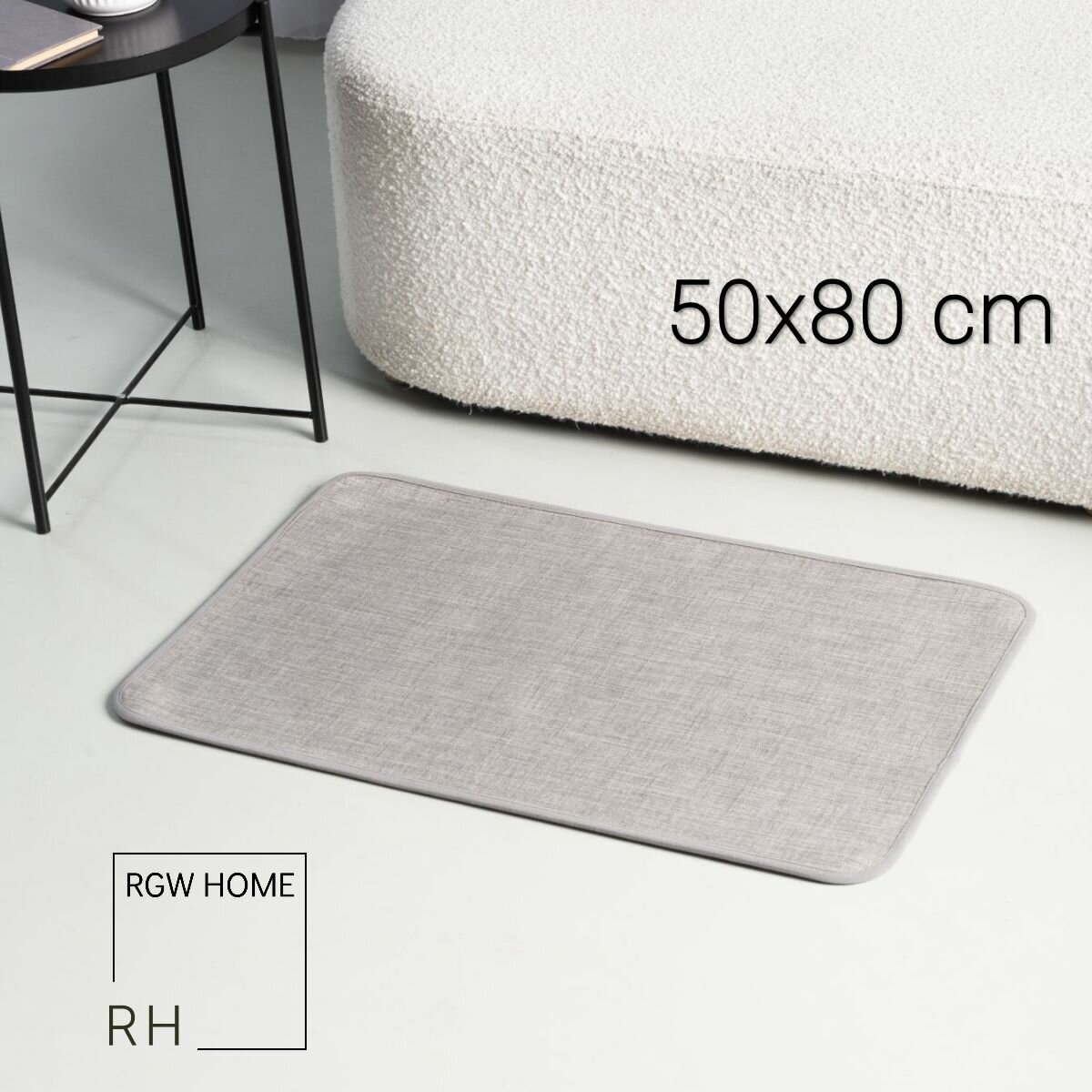 Коврик для ванной RGW Home BM-001 противоскользящий 50х80 см Серый
