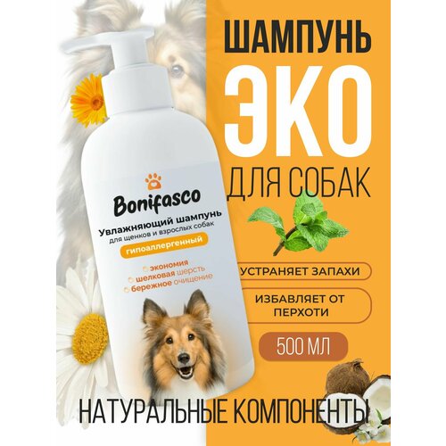 Шампунь для собак с кокосовым маслом гипоаллергенный для ежедневного применения
