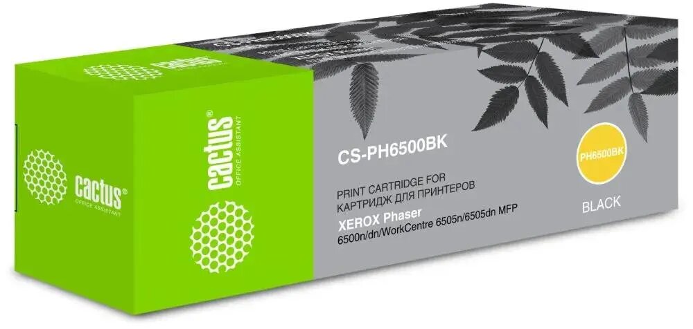 Картридж Cactus CS-PH6500BK, 106R01604, черный / CS-PH6500BK